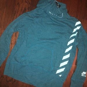 Nike Oversized Tunic Hoodie Teal Womens M